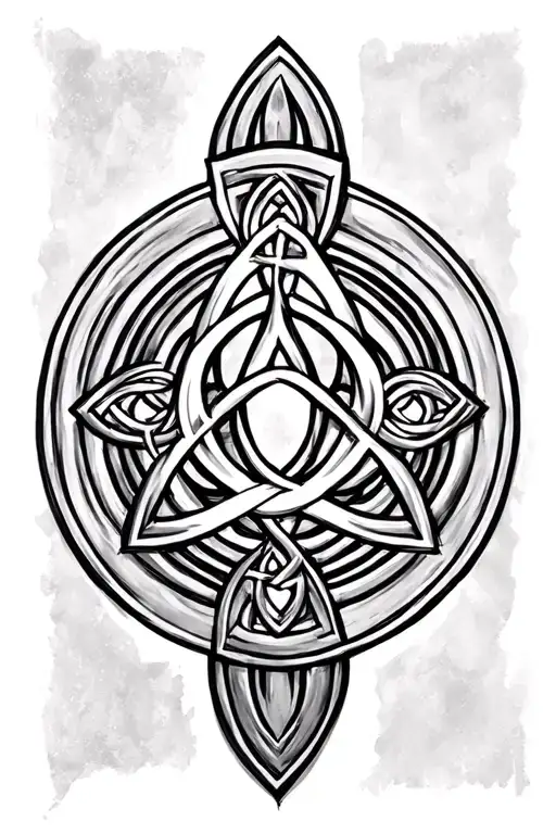 Triquetra With Circle Celtic Cross