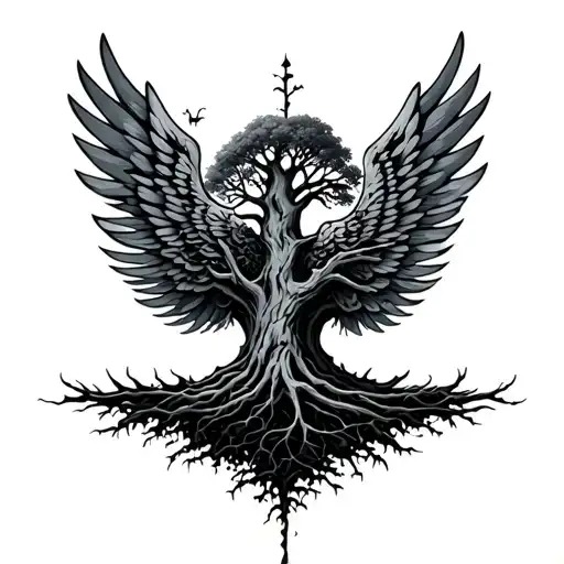 Life Tree With Wings