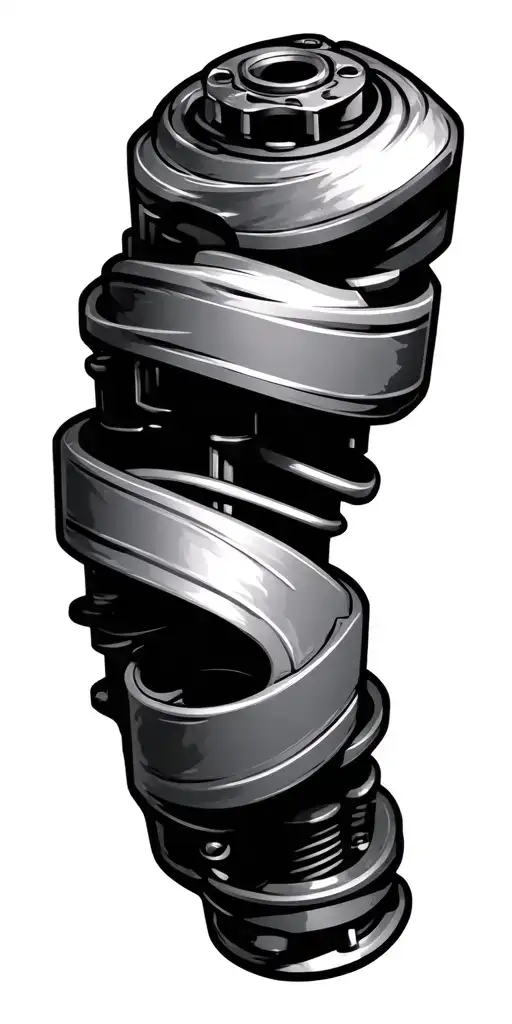 Diesel Motor Engine Intertwined