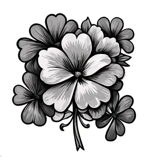 Shamrocks And Flowers Intertwined