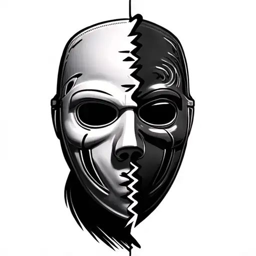 Ski Mask Split In Half