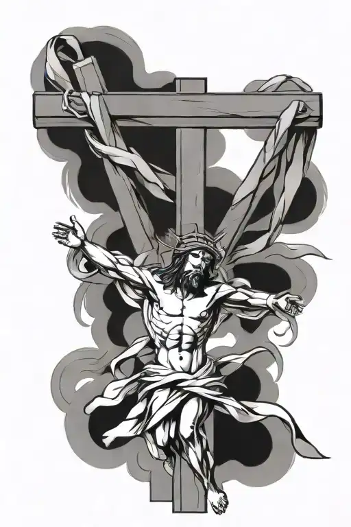 Jesus 3 Crosses Intertwined