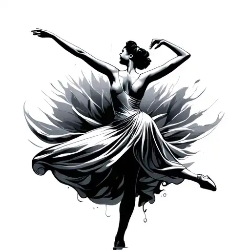 A Dancer Forming A Y