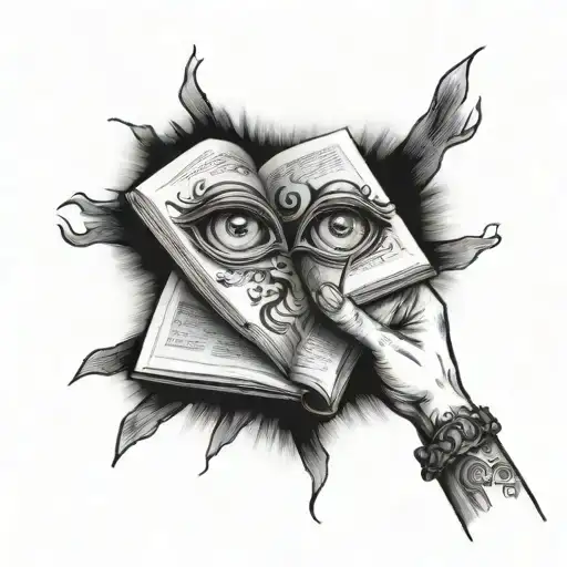 Hands Holding Eye Open Book