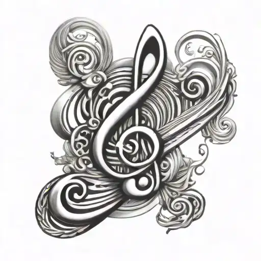 Treble Clef With The Letter Tefy