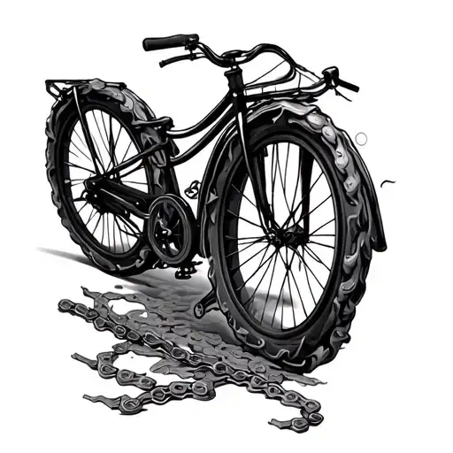 Bicycle Chain In Background