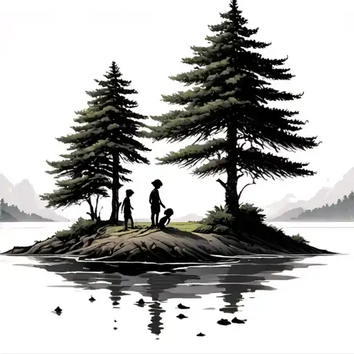 Two Kids On An Island Planting Pine Tres