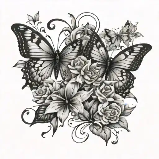 Butterflies And Stars Flowers And Vines
