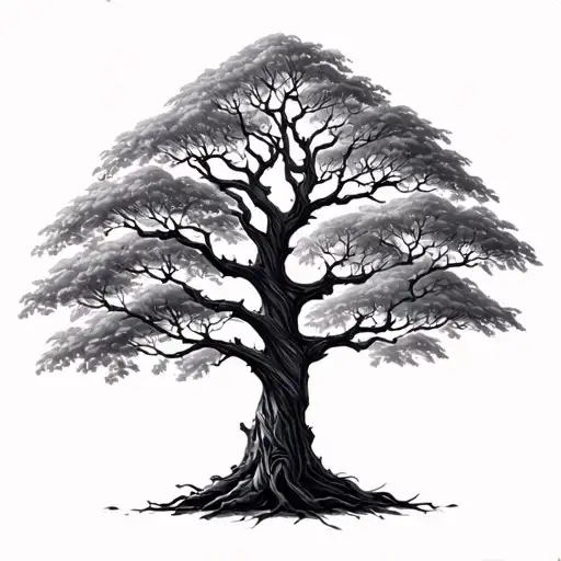 Sleeping Willow Tree Leaning Right