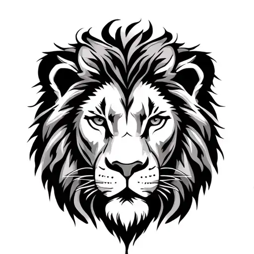 Lion Face Made Of Phrases