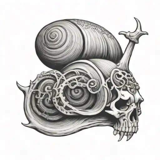 Snail With Skull As Shell