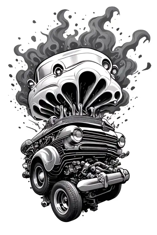 Car Engine Exploding