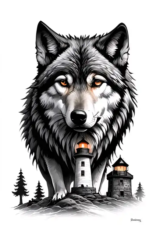 Wolf And Light House
