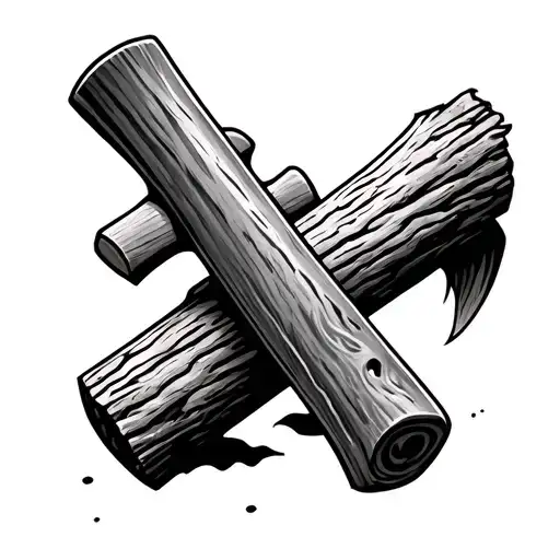 Adze Cuting Log