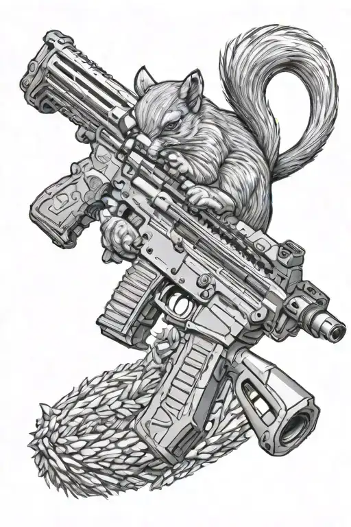 Tactical Squirell Shooting Assault Rifle Crazily Ito The Air