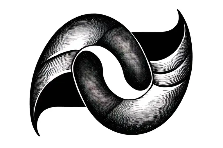 Mobius Strip In Shape Of Infinity Symbol With A Semi Colon As Part Of The Loop