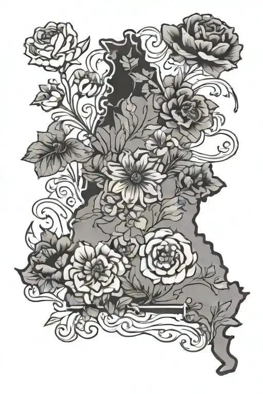 Georgia State Outline Filled