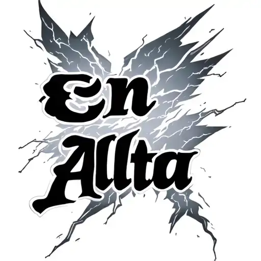 Lightning Striking With Saying En Alta