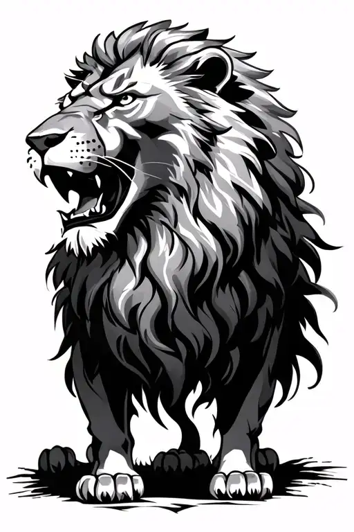 Lion With Spartan Warrior