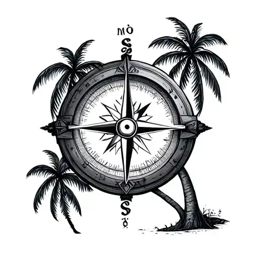 Palm Tree Compass