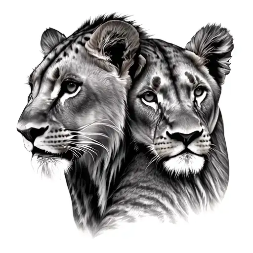 Lioness And Cub