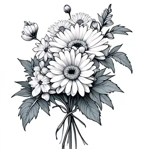 Larkspur And Chrysanthemum Bouquet
