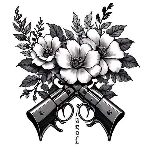 Flowers Bows Guns N Roses