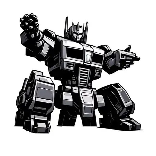 Optimus Prime Shooting Blaster