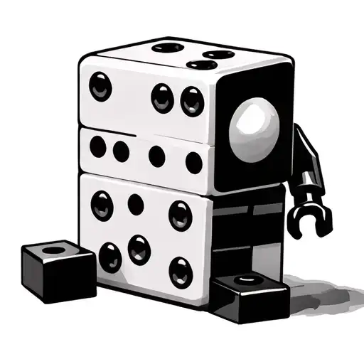 Domino Leaning On Lego Block