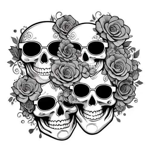 Sugar Skulls Laugh Now Cry Later With Sunglasses