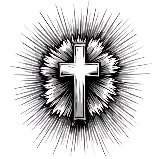 Cross With Light Rays