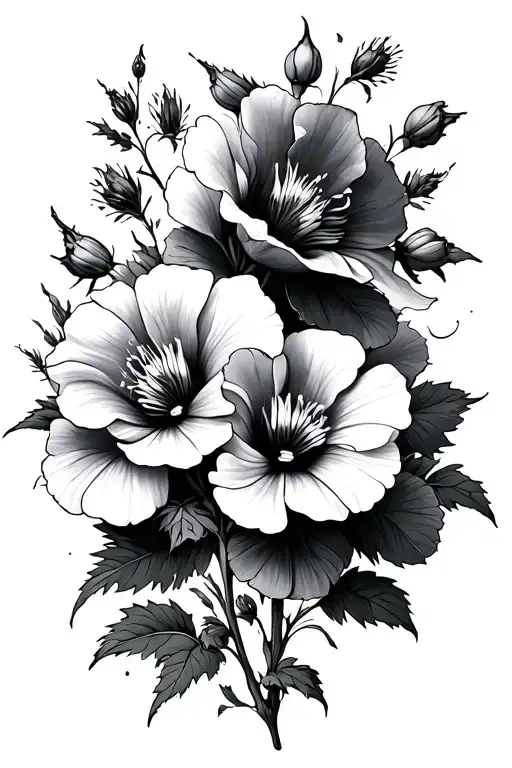 Hollyhocks