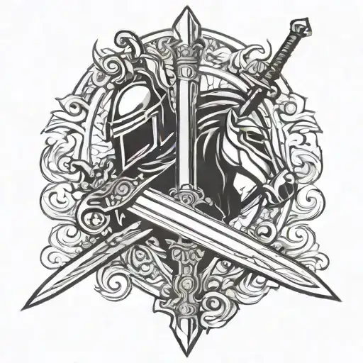 Knight Sword Side By Side