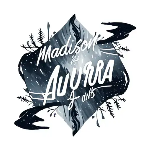 Northern Lights With Madison And Aurora Name Written