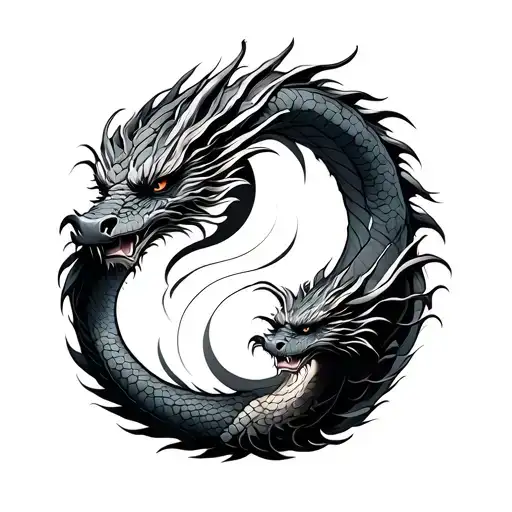 Dragons In Ying Yang
