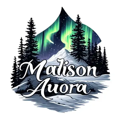 Northern Lights With Madison And Aurora Name Written