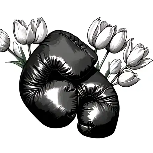 Boxing Gloves And Tulips