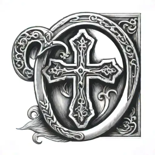 Horseshoe With Cross Made