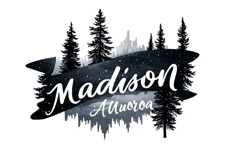 Northern Lights With Madison And Aurora Name Written