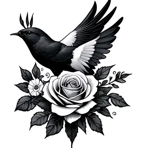 Rose And Dove Tatt