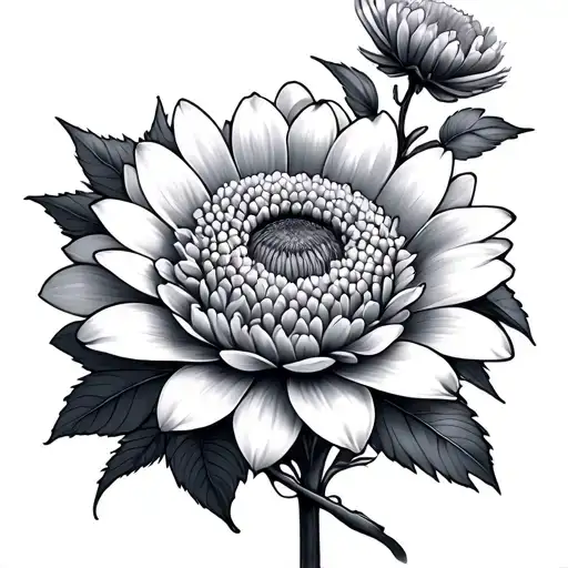 Violet And Chrysanthemum