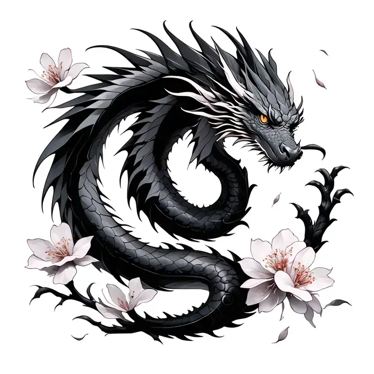 Flying Dragon Cherry Blossom Petals