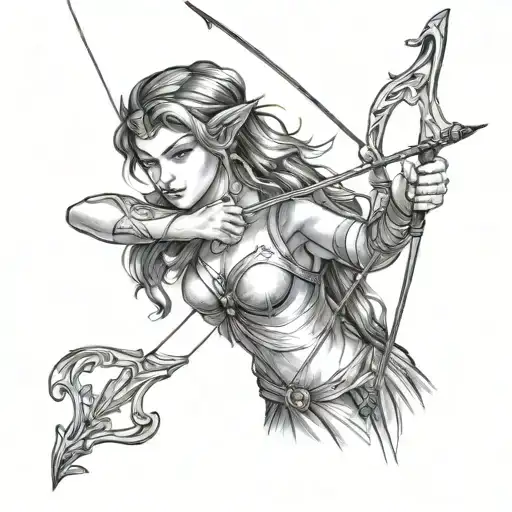 Artemis Aiming Her Bow
