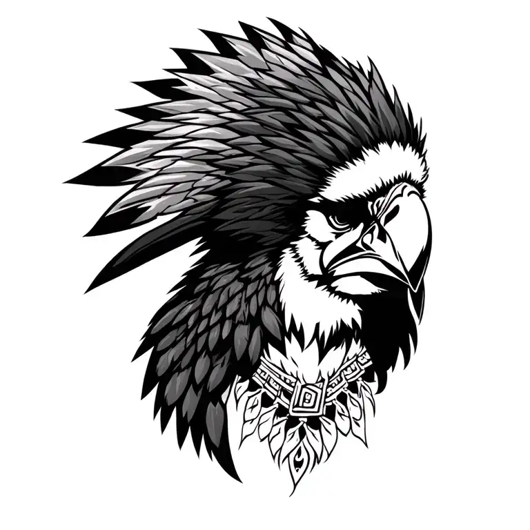 Traditional Mapuche Condor Looking Over My Arm