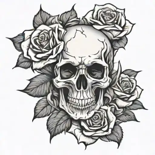 Skull And Rose