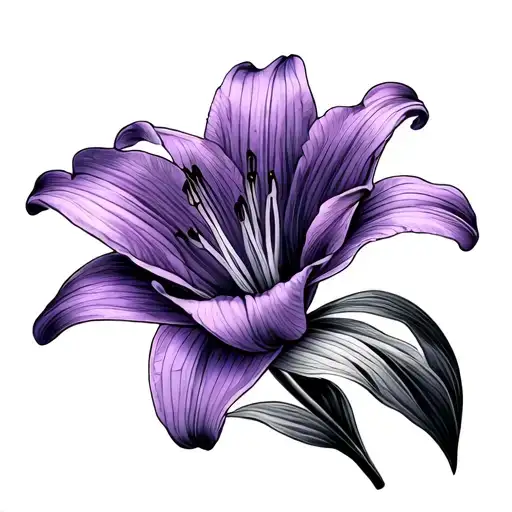 Fine Line A Lily And A Violet Drawn Side By Side In One Contiuous Line