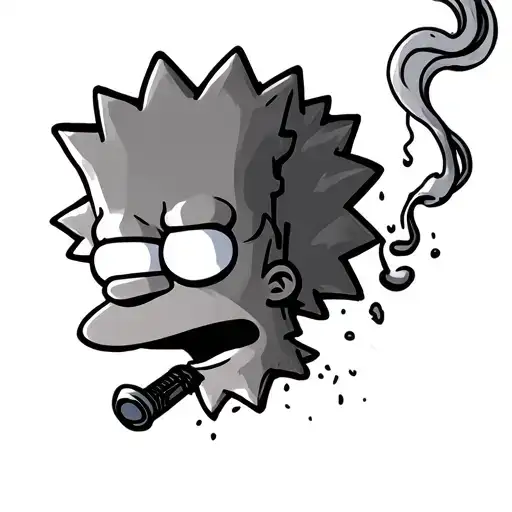 Bart Simpson Smoking