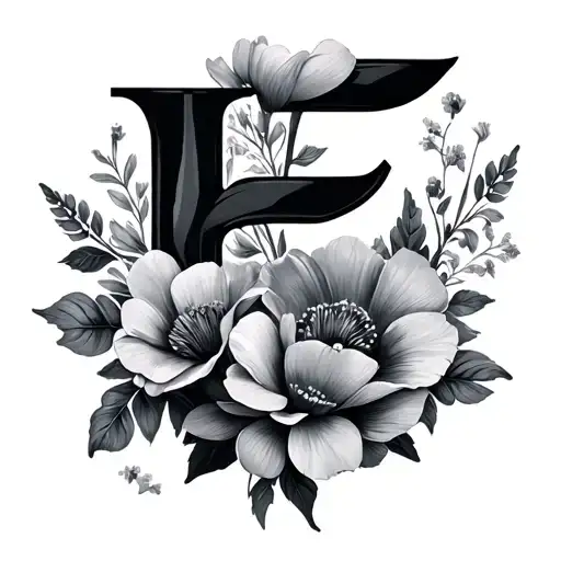 Digit 5 With Flowers Around It