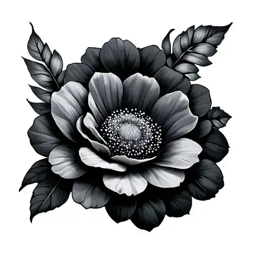 Digit 5 With Flowers Behind It