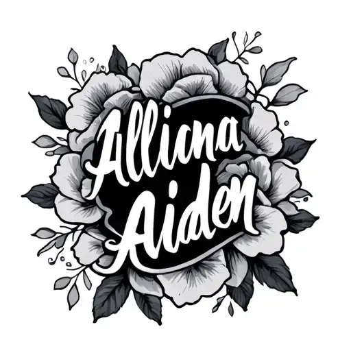 Alliana And Aiden Names Written